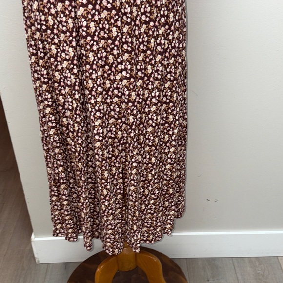 Next Floral Midi Skirt - Brown and Pink - Picture 3 of 6
